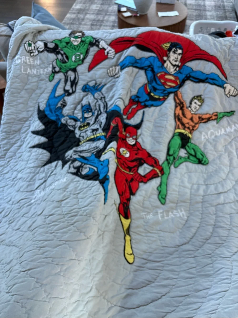 Pottery Barn Kids DC Superheroes Comforter - Red, Blue, Green, Yellow